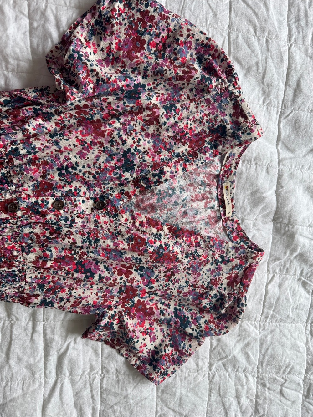 Floral V-Neck Midi Dress in Pink - Picture 2 of 8